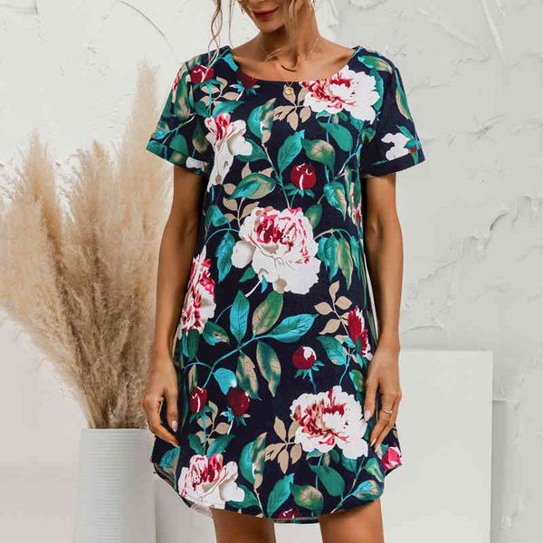 summer short-sleeved o neck cotton and linen flower print dress a-line vintage mini dress for womens dress vestido de mujer 210514, Black;gray
summer short-sleeved o neck cotton and linen flower print dress a-line vintage mini dress for womens dress vestido de mujer 210514, Black;gray