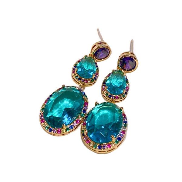 stud wan yu s925 silver needle super american french retro colorful lake sapphire long earrings temperament zircon, Golden;silver
stud wan yu s925 silver needle super american french retro colorful lake sapphire long earrings temperament zircon, Golden;silver