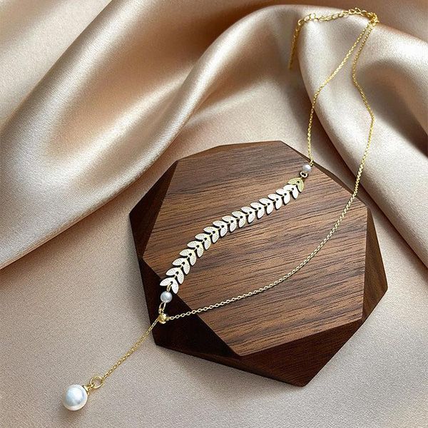 chokers 2021 personalized jewelry simulated pearl pendant necklace for women gold leaf femme colar choker necklaces, Golden;silver
chokers 2021 personalized jewelry simulated pearl pendant necklace for women gold leaf femme colar choker necklaces, Golden;silver