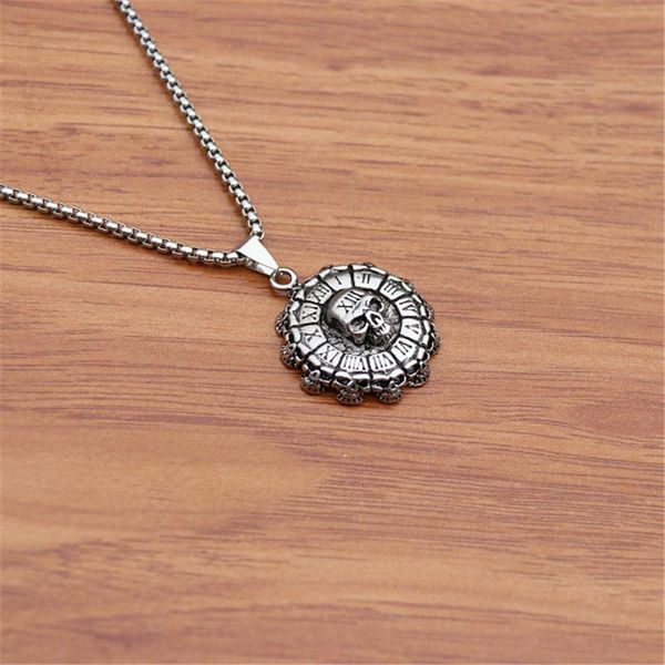 pendant necklaces fashion punk rock roman numerals skull necklace for men women vintage digital skeleton biker jewelry, Silver
pendant necklaces fashion punk rock roman numerals skull necklace for men women vintage digital skeleton biker jewelry, Silver