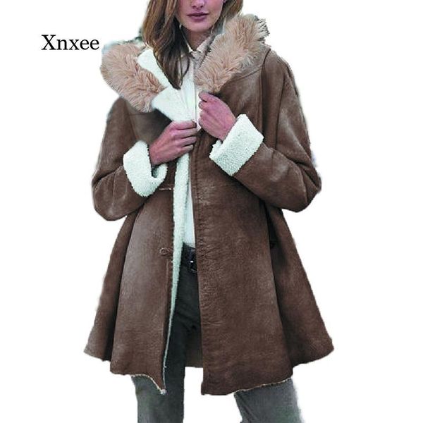 women's wool & blends 2021 dress style faux fur v-neck coat button warm jacket spring long, Black
women's wool & blends 2021 dress style faux fur v-neck coat button warm jacket spring long, Black