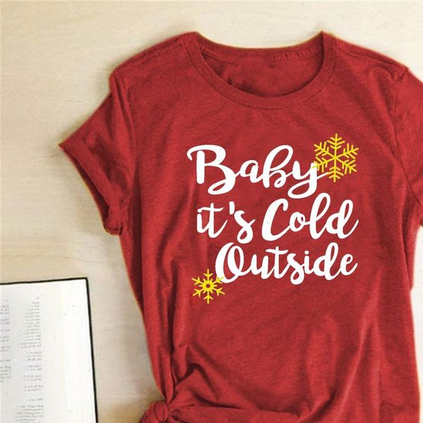 baby women t shirt its cold outside cute christmas holiday gift short sleeve graphic tee femme drop, White
baby women t shirt its cold outside cute christmas holiday gift short sleeve graphic tee femme drop, White