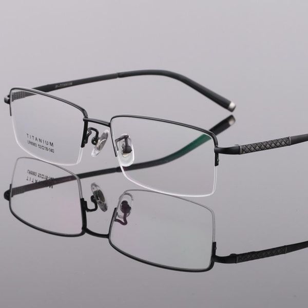 fashion sunglasses frames half frame glasses pure titanium men's myopia prescription optical, Black
fashion sunglasses frames half frame glasses pure titanium men's myopia prescription optical, Black