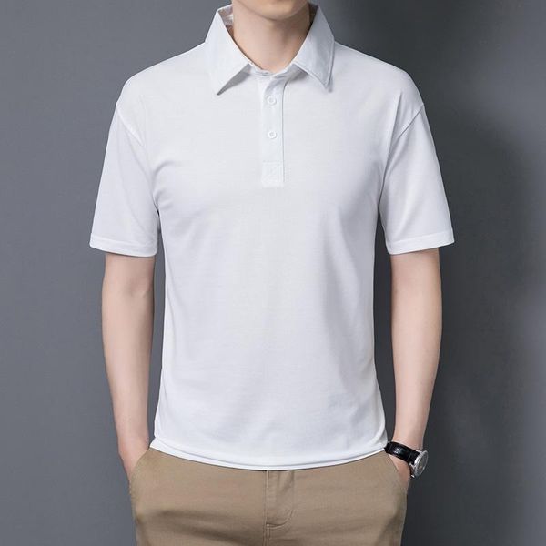 men's polos summer shirt short sleeve pure color 72% cotton simple fashion top, White;black
men's polos summer shirt short sleeve pure color 72% cotton simple fashion top, White;black