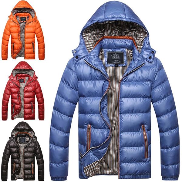 plus size mens windproof puffer hoodie coat winter warmer quilted padded jacket, Black 
plus size mens windproof puffer hoodie coat winter warmer quilted padded jacket, Black