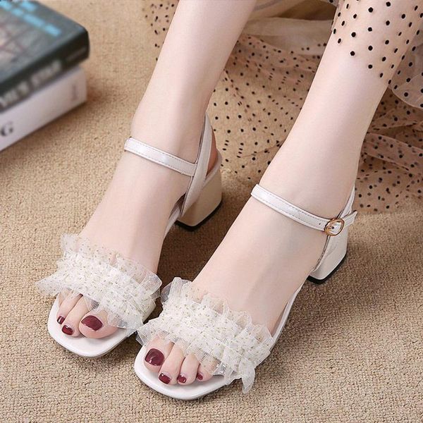 women sandals chuncky heels lace shoes summer buckle strap woman pu square toe footwear plus size pumps female fashion shoe dress, Black
women sandals chuncky heels lace shoes summer buckle strap woman pu square toe footwear plus size pumps female fashion shoe dress, Black