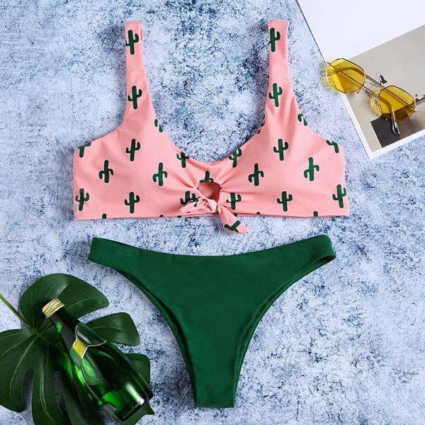 women's swimwear scoop neck padded backless cacti print low waist two-piece women bikini set swimming suit swimsuit, White;black
women's swimwear scoop neck padded backless cacti print low waist two-piece women bikini set swimming suit swimsuit, White;black