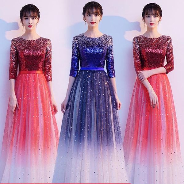ethnic clothing chinese style women qipao evening party dress exquisite sequins gradients banquet prom half sleeve mesh vestidos de festa, Red
ethnic clothing chinese style women qipao evening party dress exquisite sequins gradients banquet prom half sleeve mesh vestidos de festa, Red