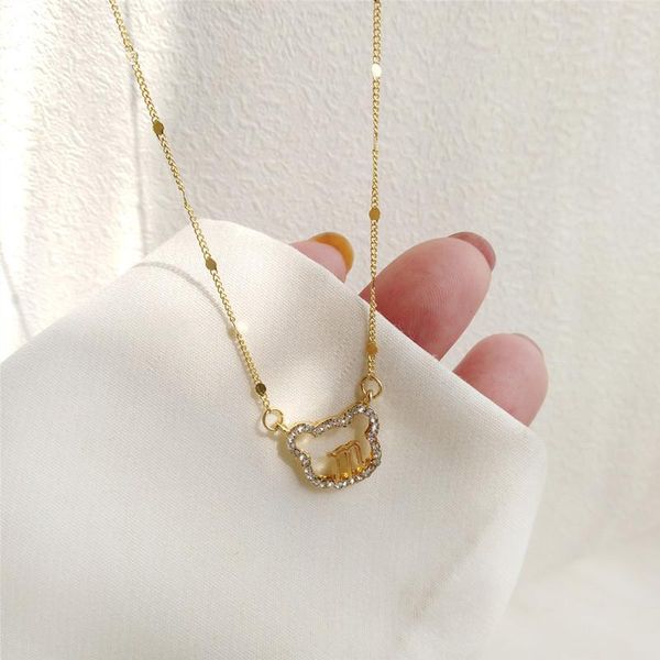 chains style bear elegant diamond-studded hollow letter necklace female temperament fashion clavicle chain suitable for party dance, Silver
chains style bear elegant diamond-studded hollow letter necklace female temperament fashion clavicle chain suitable for party dance, Silver