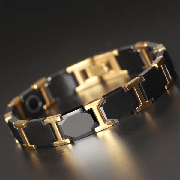 trustylan healthy bracelet ceramic golden black stainless steel thick chain bracelets for women fashion luxury armband jewelry link,
trustylan healthy bracelet ceramic golden black stainless steel thick chain bracelets for women fashion luxury armband jewelry link,
