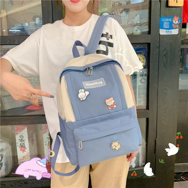 backpack college style small fresh contrast color sweet girl student schoolbag versatile literary leisure
backpack college style small fresh contrast color sweet girl student schoolbag versatile literary leisure