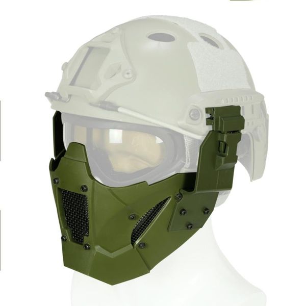cycling helmets outdoor helmet combat protective half face ear protection conquer mask (green)
cycling helmets outdoor helmet combat protective half face ear protection conquer mask (green)
