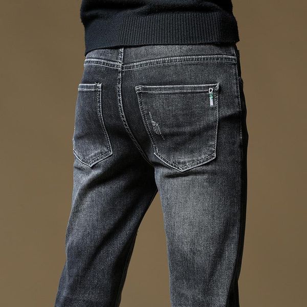 luern spring and autumn black high-end jeans men's korean-style trendy all-matching slim fit skinny pants youth stretch, Blue
luern spring and autumn black high-end jeans men's korean-style trendy all-matching slim fit skinny pants youth stretch, Blue