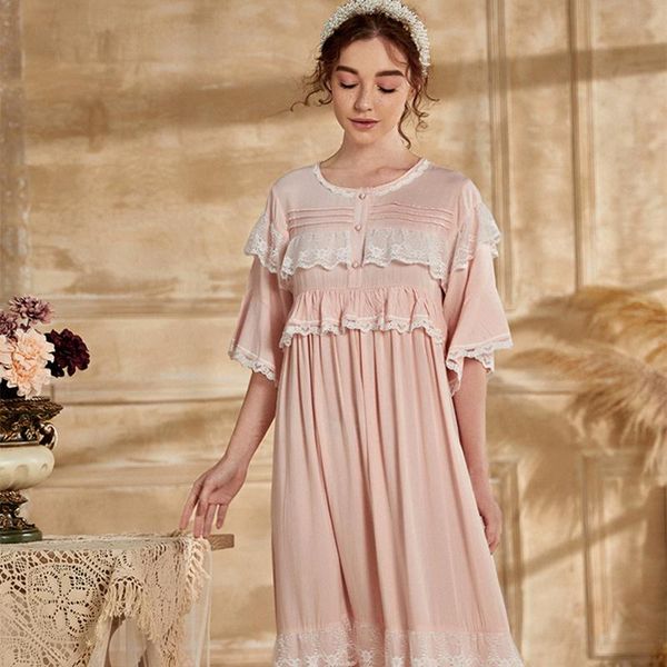 women's sleepwear nightgown cotton romantic summer pink princess woman, Black;red
women's sleepwear nightgown cotton romantic summer pink princess woman, Black;red