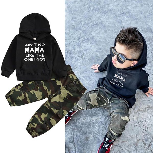 clothing sets kids baby boys 2-piece outfit set long sleeve letter print hoodie+camouflage cargo pants, White
clothing sets kids baby boys 2-piece outfit set long sleeve letter print hoodie+camouflage cargo pants, White
