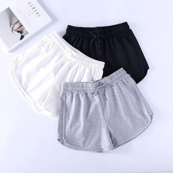 women's shorts 2021 style casual summer sport leisure solid lace up cozy women drawstring outside for female, White;black
women's shorts 2021 style casual summer sport leisure solid lace up cozy women drawstring outside for female, White;black
