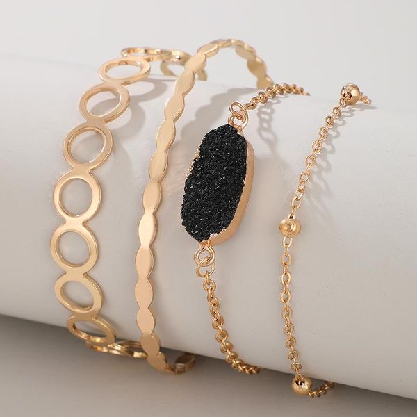 charm bracelets huatang 4pcs vintage black stone charms bracelet set for women multilayer geometric circle open bangle ladies cuff jewelry, Golden;silver
charm bracelets huatang 4pcs vintage black stone charms bracelet set for women multilayer geometric circle open bangle ladies cuff jewelry, Golden;silver
