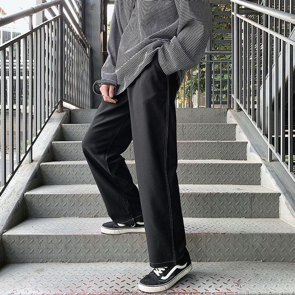 men's pants casual 2021 spring and summer straight wide leg loose young personality fashion clothing, Black
men's pants casual 2021 spring and summer straight wide leg loose young personality fashion clothing, Black