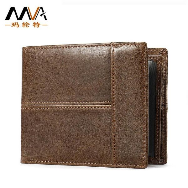 leather wallet for men vintage men's short head layer cowhide rfid anti-theft card case wallets, Red;black
leather wallet for men vintage men's short head layer cowhide rfid anti-theft card case wallets, Red;black
