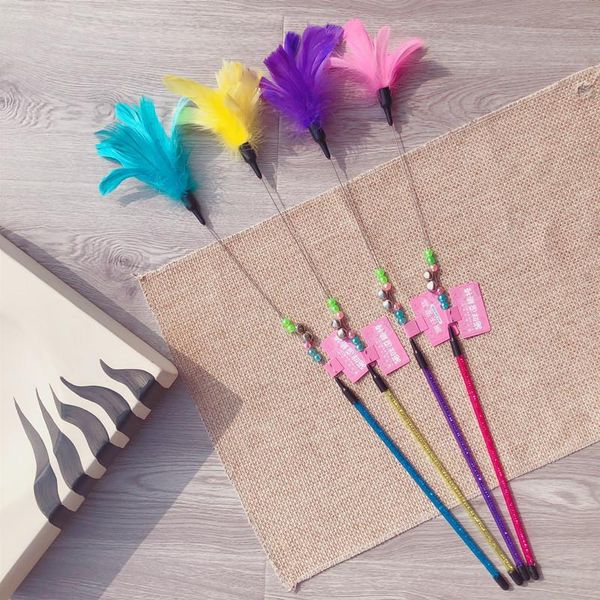cat toys funny kitten teaser interactive toy rod with bell and feather for pet cats stick wire chaser wand
cat toys funny kitten teaser interactive toy rod with bell and feather for pet cats stick wire chaser wand