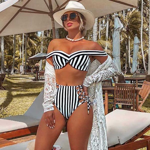 women's swimwear high waist bikini women swimsuit push up bandeau bikinis set swimming suit bathing summer beach wear gp89, White;black
women's swimwear high waist bikini women swimsuit push up bandeau bikinis set swimming suit bathing summer beach wear gp89, White;black
