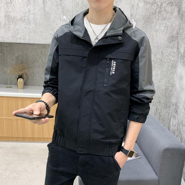 spring and autumn men's coat jacket korean fashion work decoration body youth casual versatile wear jackets, Black;brown
spring and autumn men's coat jacket korean fashion work decoration body youth casual versatile wear jackets, Black;brown