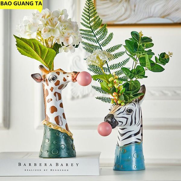 vases bao guang ta resin animal head vase flowerpot bubble gum room decoration simulation zebra panda deer creative crafts decor
vases bao guang ta resin animal head vase flowerpot bubble gum room decoration simulation zebra panda deer creative crafts decor