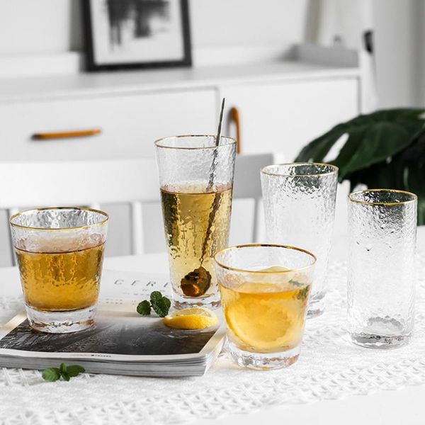 wine glasses 1pcs hammer pattern phnom penh water glass cup japanese style golden rim process round mug home teaware
wine glasses 1pcs hammer pattern phnom penh water glass cup japanese style golden rim process round mug home teaware