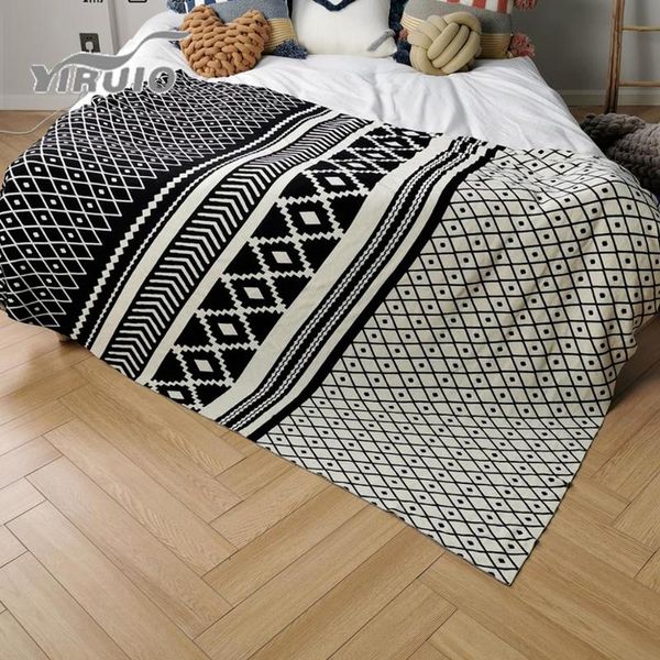 blankets yiruio brand pure cotton knitted throw blanket classic black white elegant geometric women office wearable plaid
blankets yiruio brand pure cotton knitted throw blanket classic black white elegant geometric women office wearable plaid