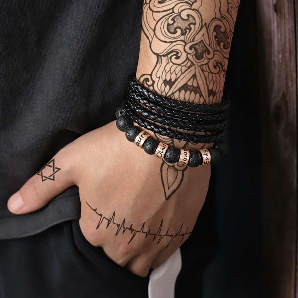 accessories letter bracelet men's personalized lettering small commodity volcanic stone beaded, Black
accessories letter bracelet men's personalized lettering small commodity volcanic stone beaded, Black