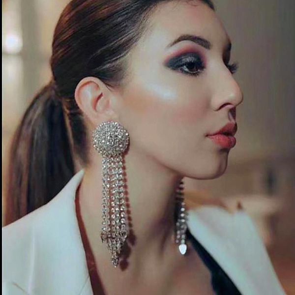dangle & chandelier fashion long tassel full rhinestone drop earrings for women shiny water crystal jewelry gifts, Silver
dangle & chandelier fashion long tassel full rhinestone drop earrings for women shiny water crystal jewelry gifts, Silver