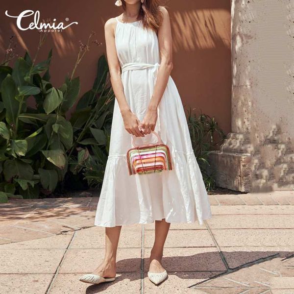 dresses celmia women spaghetti straps dress 2021 summer sleeveless solid cotton sundress casual loose midi vestidos belted robe 5xl, Black;gray
dresses celmia women spaghetti straps dress 2021 summer sleeveless solid cotton sundress casual loose midi vestidos belted robe 5xl, Black;gray