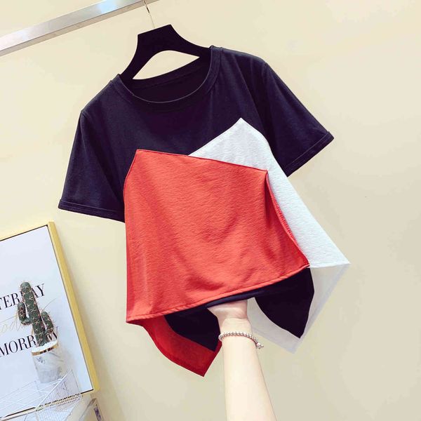 t shirt nancylim shirt lady summer korean irregular coloring stitching fake twopiece short sleeve t-shirt loose casual tee, White
t shirt nancylim shirt lady summer korean irregular coloring stitching fake twopiece short sleeve t-shirt loose casual tee, White