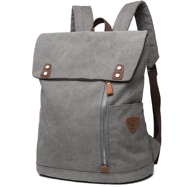 canvas backpack men's business casual computer fashion simple college student schoolbag 
canvas backpack men's business casual computer fashion simple college student schoolbag
