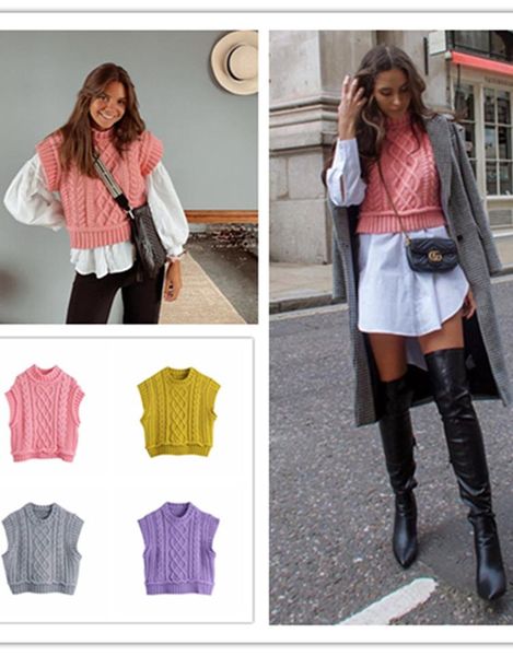 women's sweaters sweater women pull zadara brandy vest 2021 autumn turtleneck sleeveless knit pullover casual woman pink, White;black
women's sweaters sweater women pull zadara brandy vest 2021 autumn turtleneck sleeveless knit pullover casual woman pink, White;black