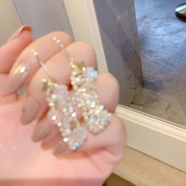 new knock fairy fashion handmade crystal earrings female cool wind light luxury versatile, Silver
new knock fairy fashion handmade crystal earrings female cool wind light luxury versatile, Silver