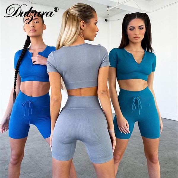 ribbed knitted women 2 piece set short sleeve gym crop zipper biker shorts sporty casual 2021 summer clothes outfit, Black;white
ribbed knitted women 2 piece set short sleeve gym crop zipper biker shorts sporty casual 2021 summer clothes outfit, Black;white