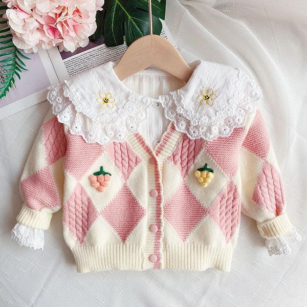 pullover knitted sweaters for girls 2021 autumn cardigan kids outerwear fruit pattern infant clothing long sleeve 12m-8y, Blue
pullover knitted sweaters for girls 2021 autumn cardigan kids outerwear fruit pattern infant clothing long sleeve 12m-8y, Blue
