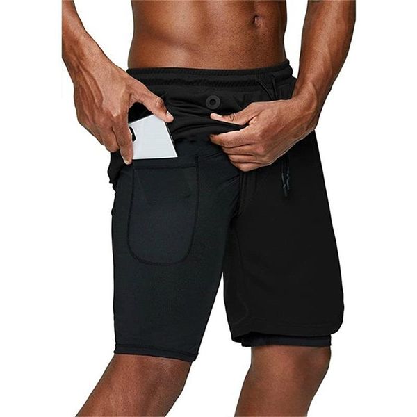 casual men's shorts practical fake two pieces of solid color pockets drawstring mid waist quick drying gym clothing, White;black
casual men's shorts practical fake two pieces of solid color pockets drawstring mid waist quick drying gym clothing, White;black
