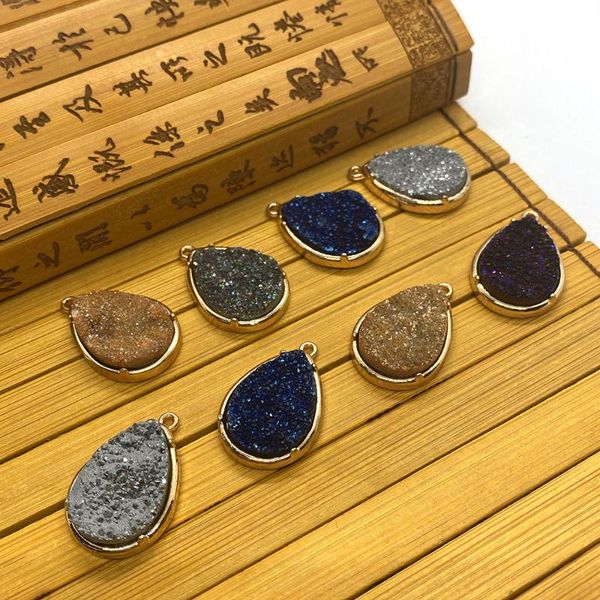 charms natural stone pendant multi-color crystal drop-shaped metal edging hollow base can be diy to make exquisite jewelry, Bronze;silver
charms natural stone pendant multi-color crystal drop-shaped metal edging hollow base can be diy to make exquisite jewelry, Bronze;silver