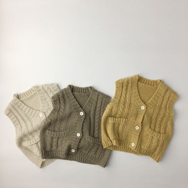 2021 spring new kids knitted sleeveless cardigan pockets baby boys girls vest solid color korean style children waistcoat, Camo
2021 spring new kids knitted sleeveless cardigan pockets baby boys girls vest solid color korean style children waistcoat, Camo
