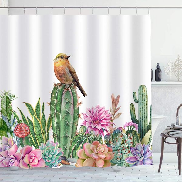 cactus shower curtain watercolor bird succulent flowers blossom bath curtain waterproof fabric bathroom decor set with hooks 72
cactus shower curtain watercolor bird succulent flowers blossom bath curtain waterproof fabric bathroom decor set with hooks 72