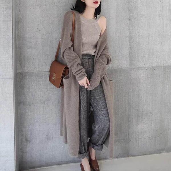 women's knits & tees women knitted cardigan sweater coat 2021 autumn korean fashion long casual ladies clothes knit outwear female card, White
women's knits & tees women knitted cardigan sweater coat 2021 autumn korean fashion long casual ladies clothes knit outwear female card, White