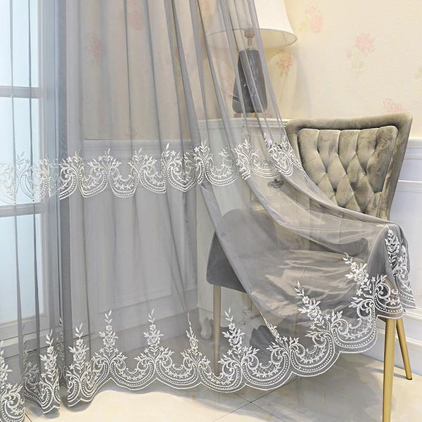 curtain & drapes grey luxury embroidered tulle pearls sheer curtains for living room bedroom kitchen window voile fabric #4
curtain & drapes grey luxury embroidered tulle pearls sheer curtains for living room bedroom kitchen window voile fabric #4