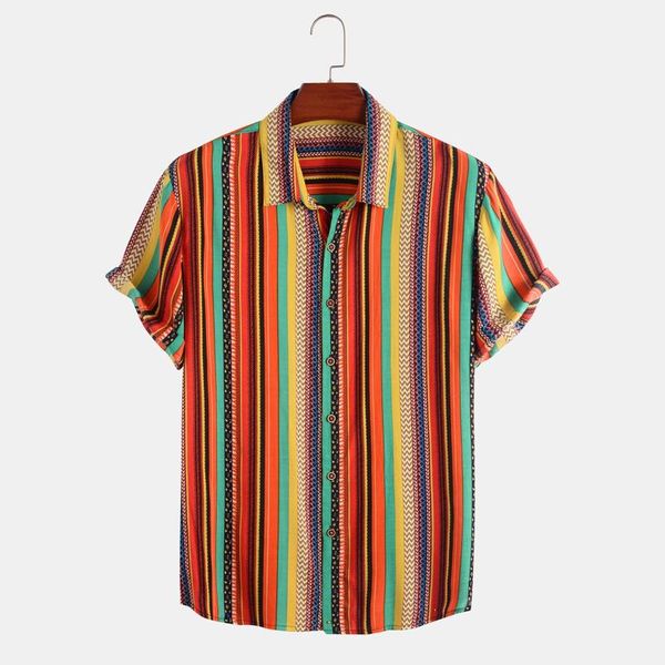 men's casual shirts mens striped hawaiian short sleeve button turndown collar beach lapel breathable chic blouse camisa brand, White;black
men's casual shirts mens striped hawaiian short sleeve button turndown collar beach lapel breathable chic blouse camisa brand, White;black
