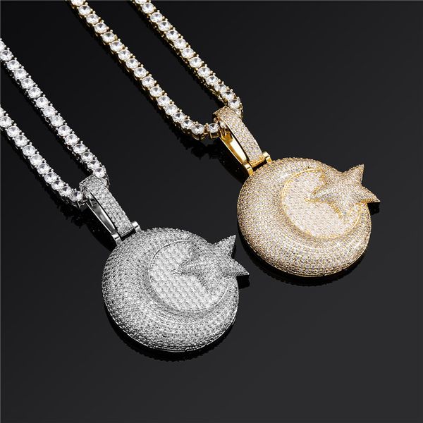 hip hop iced out zircon moon star pendant necklace gold silver plated mens bling jewelry gift
hip hop iced out zircon moon star pendant necklace gold silver plated mens bling jewelry gift
