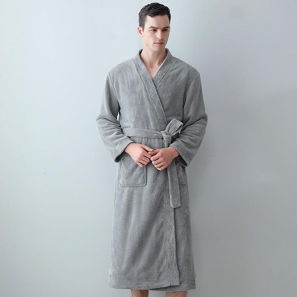 men's sleepwear loose men coral fleece kimono robe gown winter flannel bathrobe oversized lounge wear soft home comfy nightgown, Black;brown
men's sleepwear loose men coral fleece kimono robe gown winter flannel bathrobe oversized lounge wear soft home comfy nightgown, Black;brown
