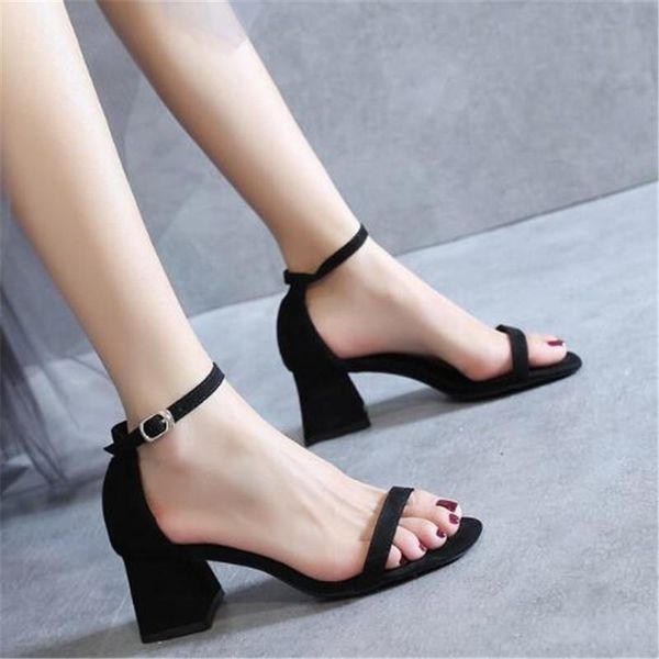 women sandals flock buckle strap 5cm thick heel high heels round toe shallow shoes sandalias mujer 2021 size 35-42 black dress
women sandals flock buckle strap 5cm thick heel high heels round toe shallow shoes sandalias mujer 2021 size 35-42 black dress