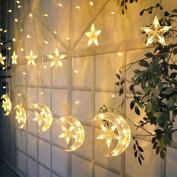 strings led curtain lights moon star string light 138 2.5m with 8 modes plug in fairy home wedding christmas party decoration
strings led curtain lights moon star string light 138 2.5m with 8 modes plug in fairy home wedding christmas party decoration