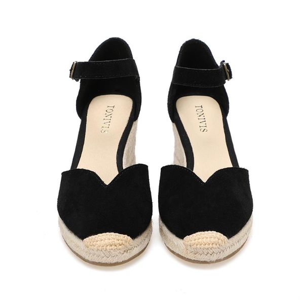 dress shoes women sandals ankle-wrap sapatos mulher wedge heel for closed toe wedges casual summer ladies, Black
dress shoes women sandals ankle-wrap sapatos mulher wedge heel for closed toe wedges casual summer ladies, Black